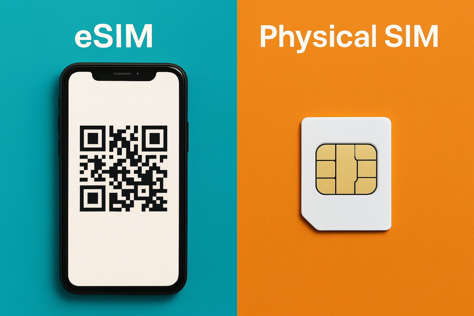 מה ההבדל בין ESIM לסים פיזי